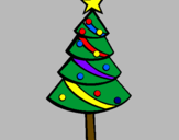 Coloring page Christmas tree II painted bymichael