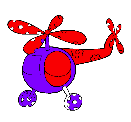 Decorated helicopter