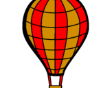Coloring page Hot-air balloon painted bycas