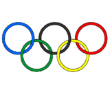 Coloring page Olympic rings painted byBailey