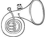 Coloring page Horn painted bykevin