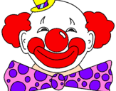 Coloring page Clown with a big grin painted bycilla
