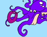 Coloring page Octopus painted byDANY