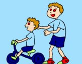 Coloring page Tricycle painted byisidora