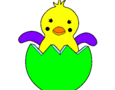 Coloring page Chick painted byyour mom 