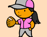 Coloring page Baseball player painted bycottie