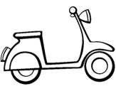Coloring page Vespa painted byLUCA MAURO