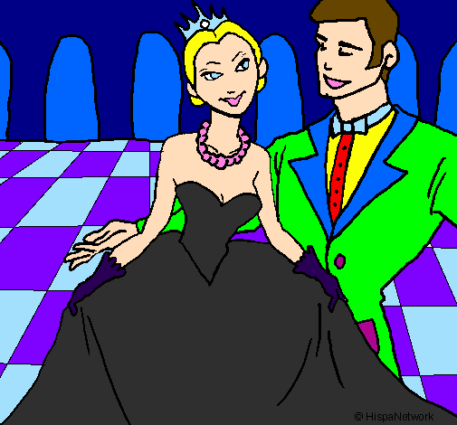 Prince and princess at the dance