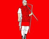 Coloring page Roman soldier painted byanonymous