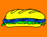 Coloring page Vegetable sandwich painted byfernanda