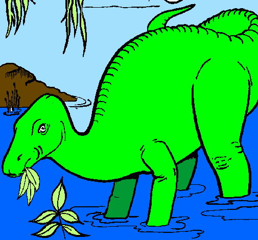 Dinosaur eating