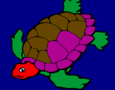Coloring page Turtle painted byyour mom 