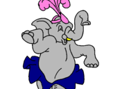 Coloring page Elephant dancing painted bymaxi