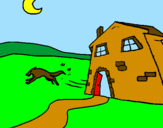 Coloring page Three little pigs 21 painted byevie