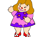 Coloring page Doll painted bycarla