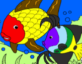 Coloring page Fish painted byMarga