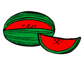Coloring page Melon painted bymiro