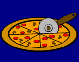 Coloring page Pizza painted byJaex