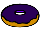 Coloring page Doughnut painted by**ika**