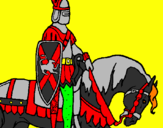 Coloring page Knight on horseback painted byjake