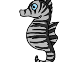 Coloring page Sea horse painted bycaballito de mar