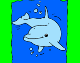 Coloring page Dolphin painted byOliverA