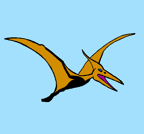 Coloring page Pterodactyl painted byCarlos C%uFFFDrdova