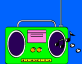 Coloring page Radio cassette 2 painted byadam