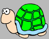 Coloring page Turtle painted byGreat