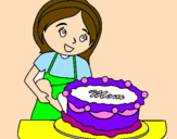 Coloring page Cake for mum II painted byAMBER