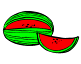 Coloring page Melon painted by256