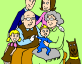 Coloring page Family  painted byMarga