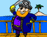 Coloring page Pirate on deck painted byKenny