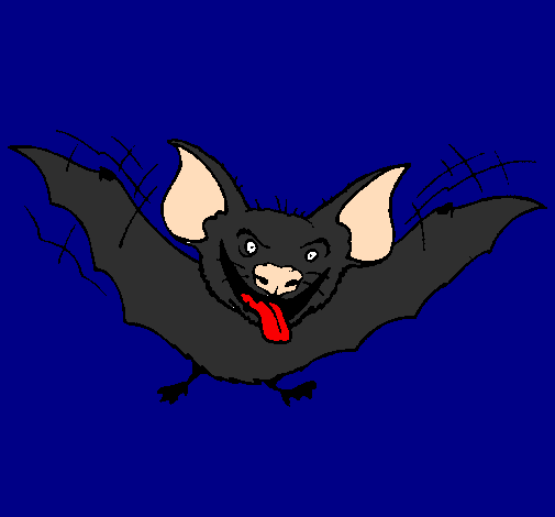 Bat sticking tongue out