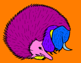 Coloring page Hedgehog painted byRuth