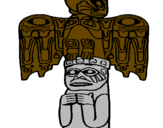 Coloring page Totem painted bycrystal