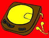 Coloring page Discman painted bylika