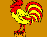 Coloring page Cock singing painted bymichele