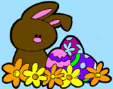 Coloring page Easter Bunny painted byi luv snoopy