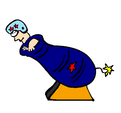 Coloring page Human cannonball painted byMs. Denise