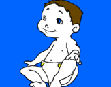 Coloring page Baby II painted byindian