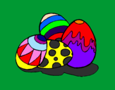 Coloring page Easter eggs painted bymadison