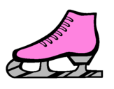 Coloring page Figure skate painted bygabrella