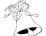 Coloring page Christmas bell painted byMichael