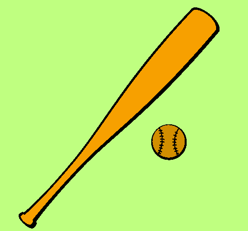 Baseball bat and baseball ball