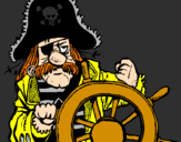 Coloring page Pirate captain painted byCptn. Ben Dover