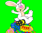 Coloring page Easter bunny painted byCaterina(;