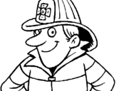 Coloring page Firefighter painted byclaudia