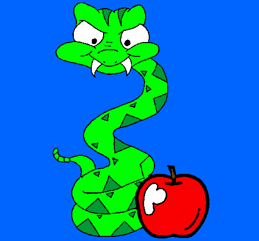 Snake and apple