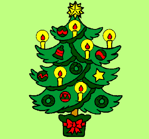 Christmas tree with candles